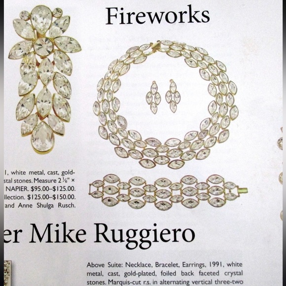 Napier book-piece 1991 Fireworks Swarovski suite - Picture 4 of 15